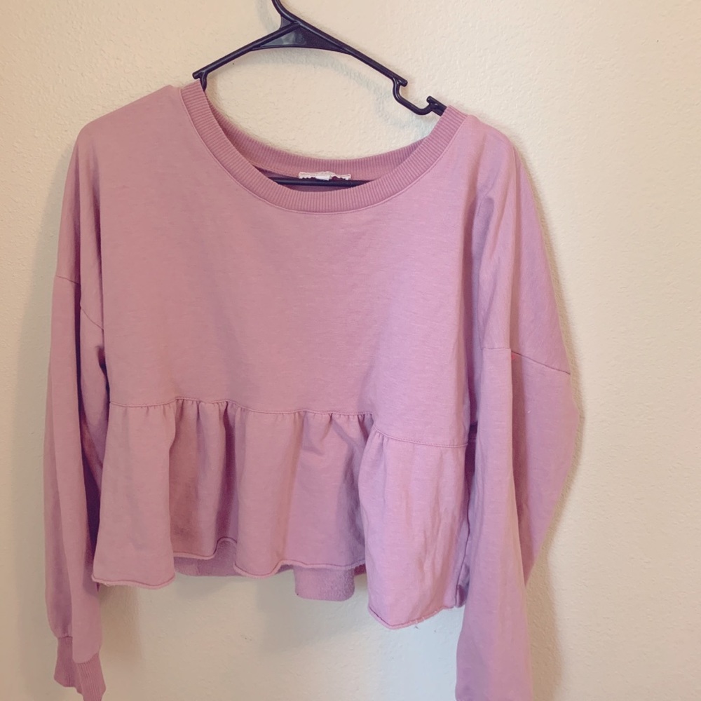 Pink ruffle long sleeve